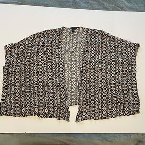 Forever 21 Flowy Short Sleeve Cardigan